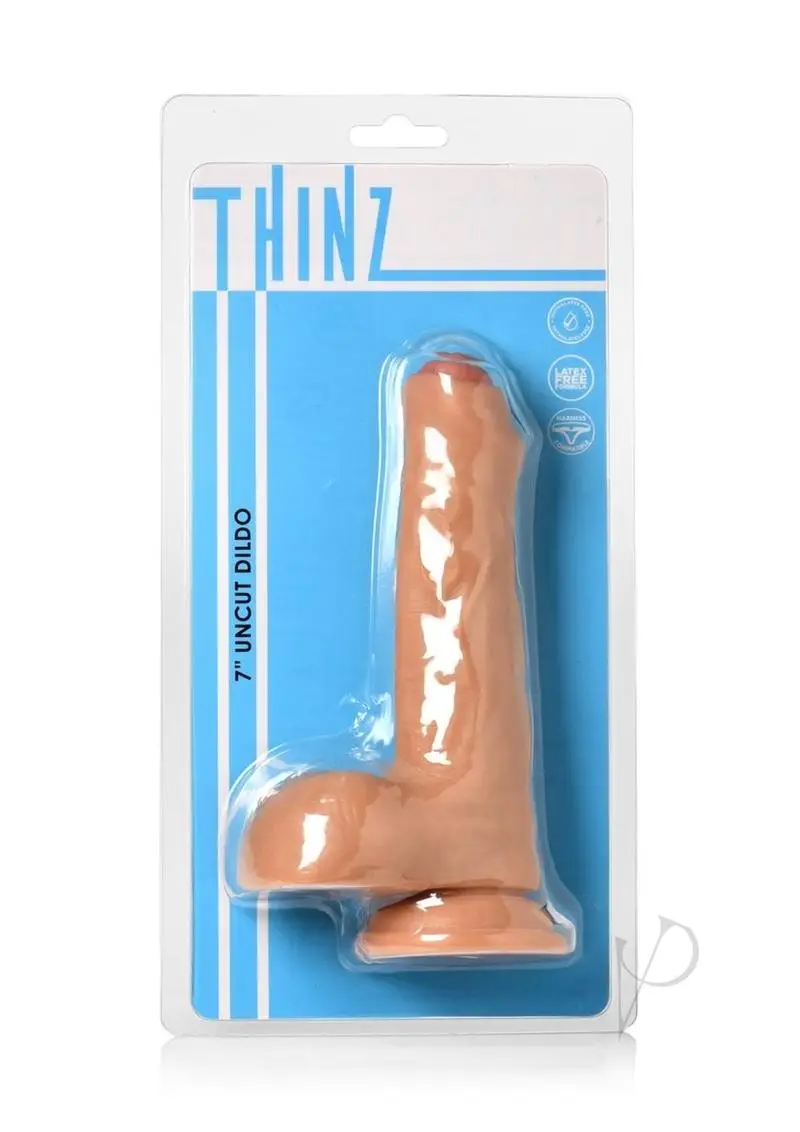 Thinz Uncut Dildo W/balls 7″