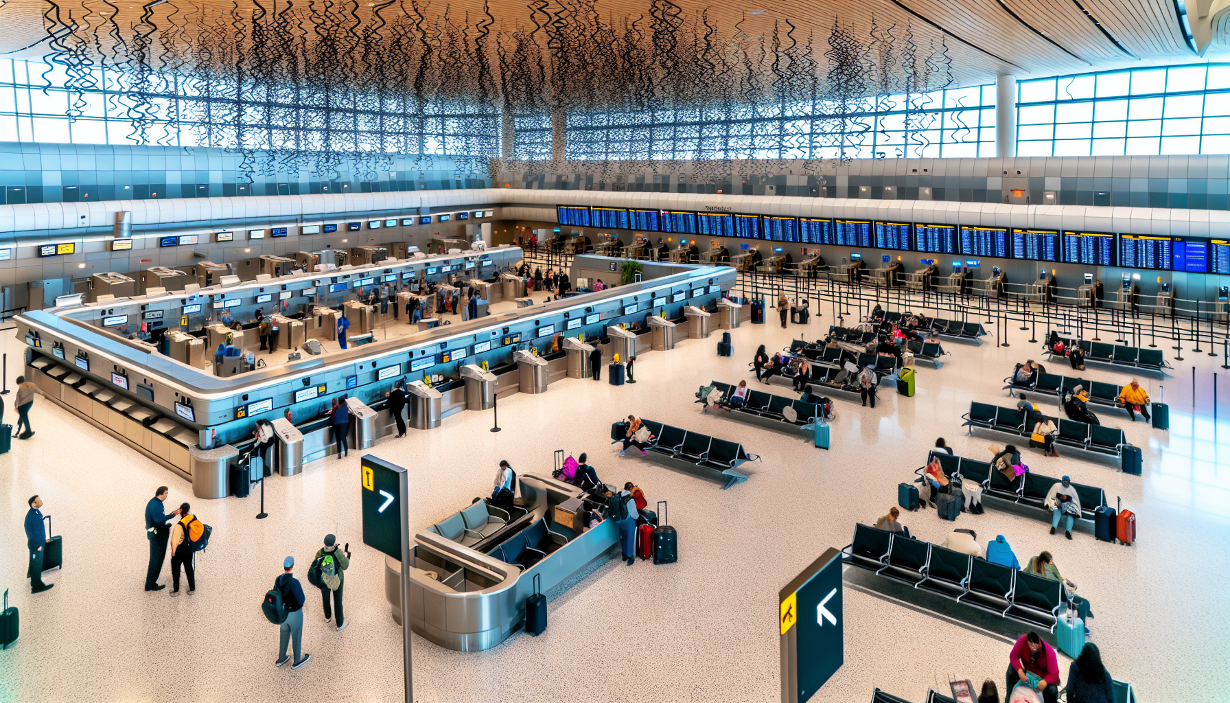 Inside view of JFK Airport Terminal 4