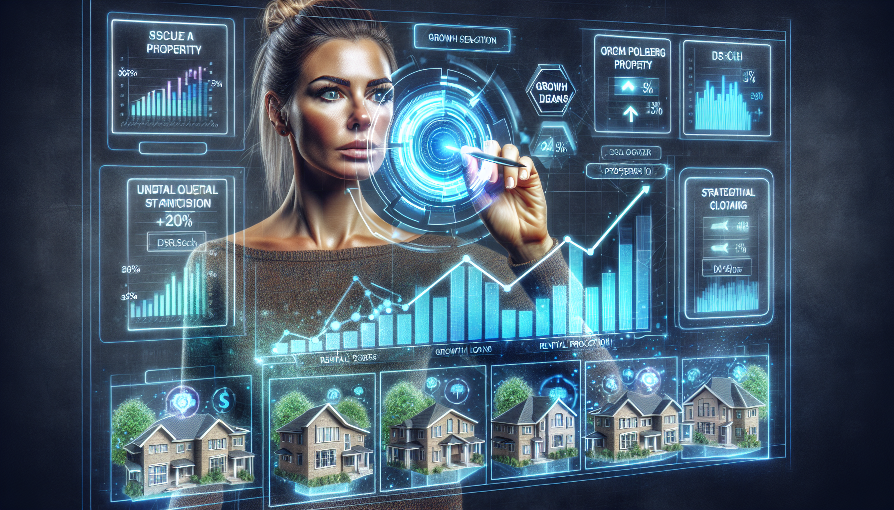 Illustration of real estate investor building a rental portfolio with DSCR loans