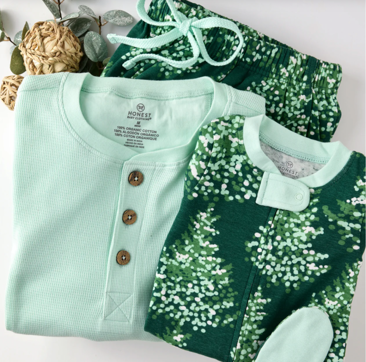 Affordable cotton matching pajamas for families.