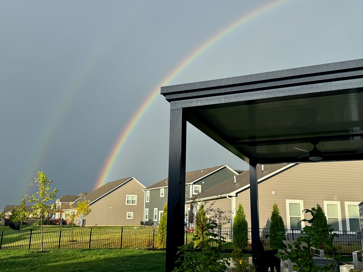 A pergola built correctly will withstand a major storm.