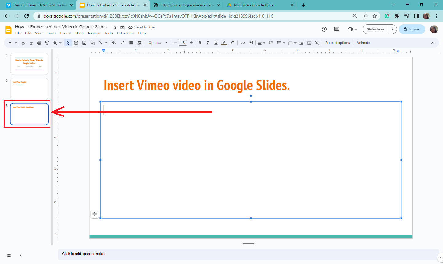 How To Embed Vimeo Into Google Slides In 2 Ways