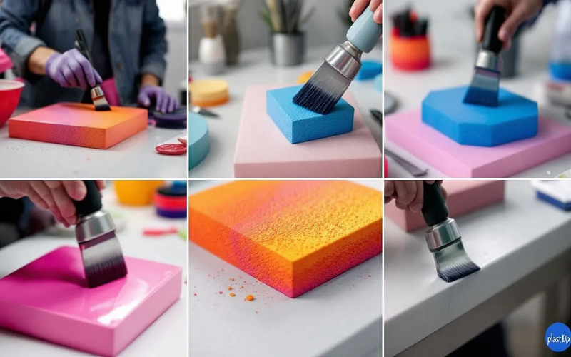 Achieving different finishes with Plasti Dip on foam.
