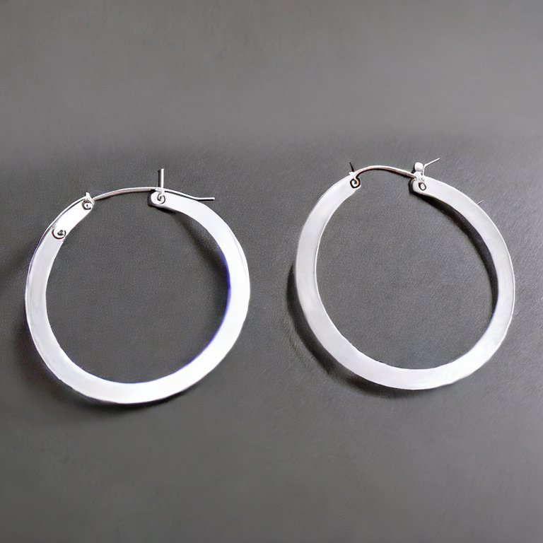 silver earrings