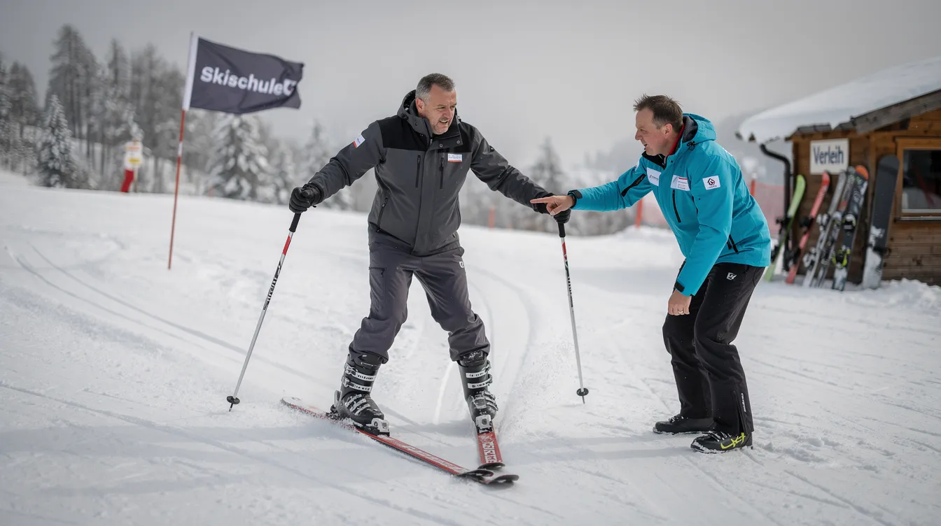 So geht Bremsen beim Skifahren