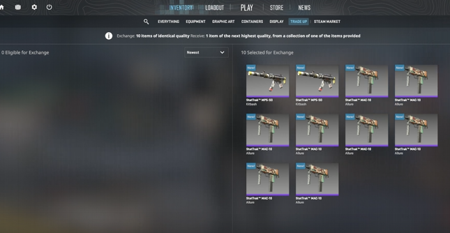 CS2 trade up cotract