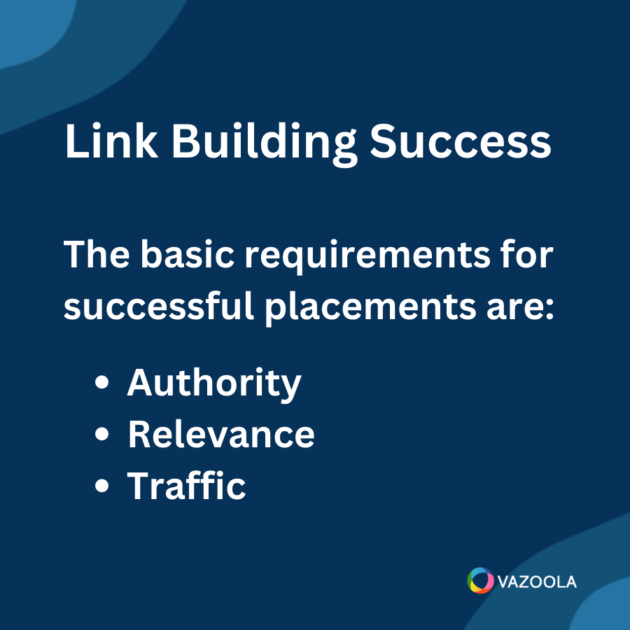 The Three Basic Requirements for Successful Link Placements