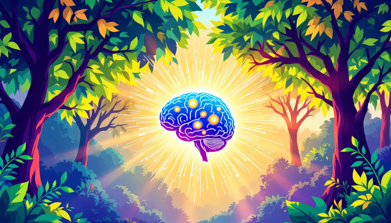 Top Vitamins for Memory: Boost Your Brain Health Today 3 Sunlight shining through trees, symbolizing the importance of Vitamin D for brain health.