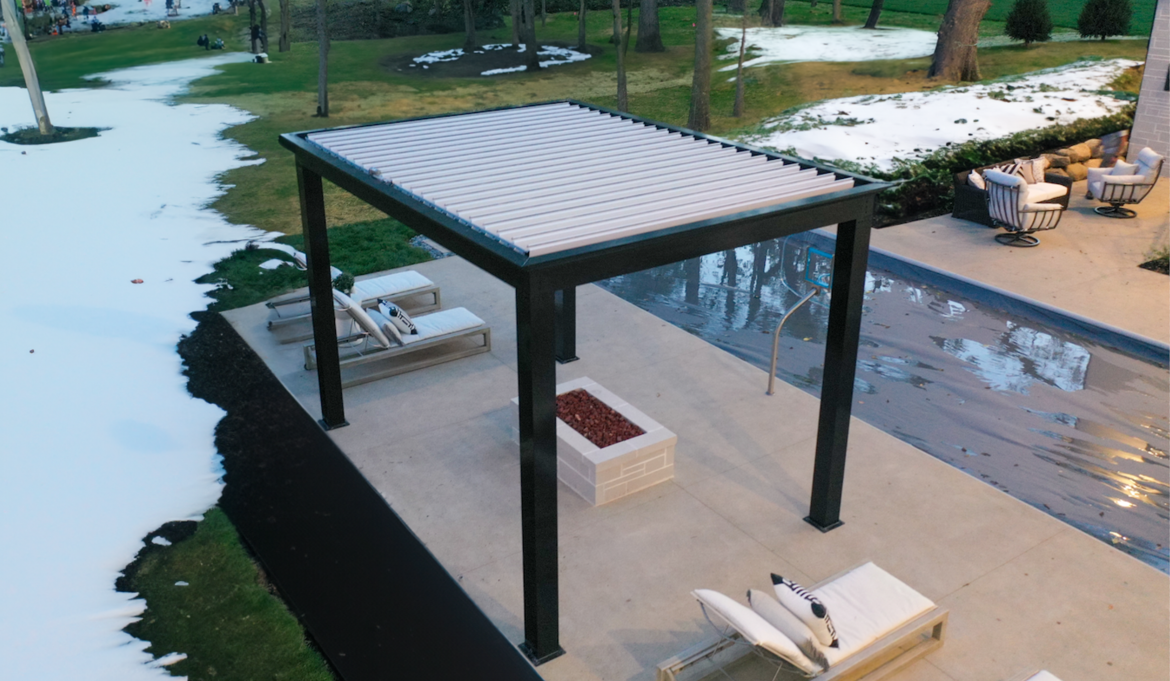 aluminum pergola kit installation costs tend to run cheaper than replacing wooden pergolas after a couple years with natural wood.