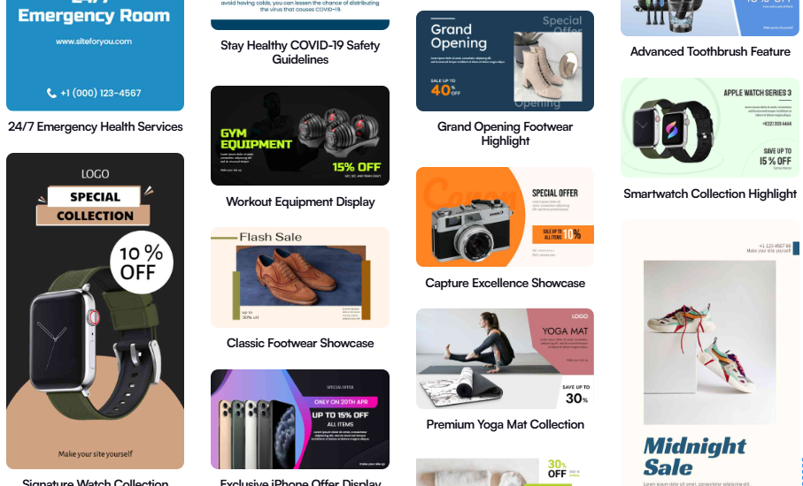 upload or customize your digital signage template