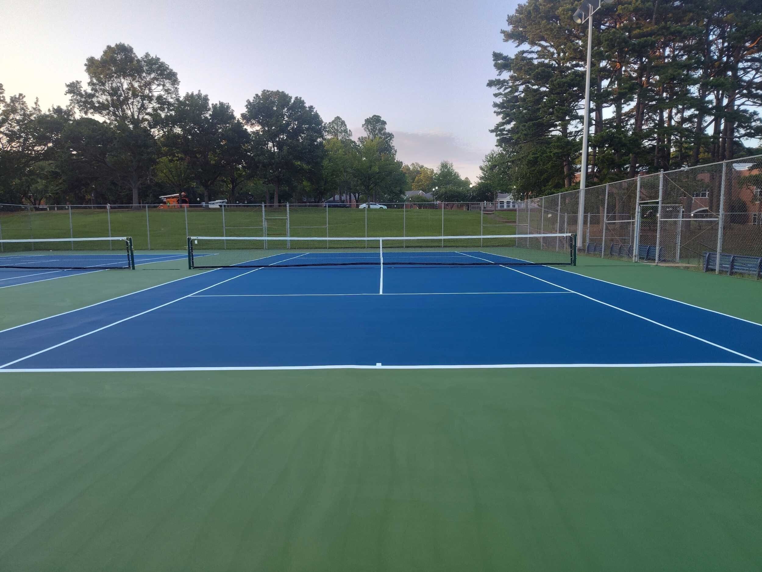 Freshly resurfaced Tennis Court