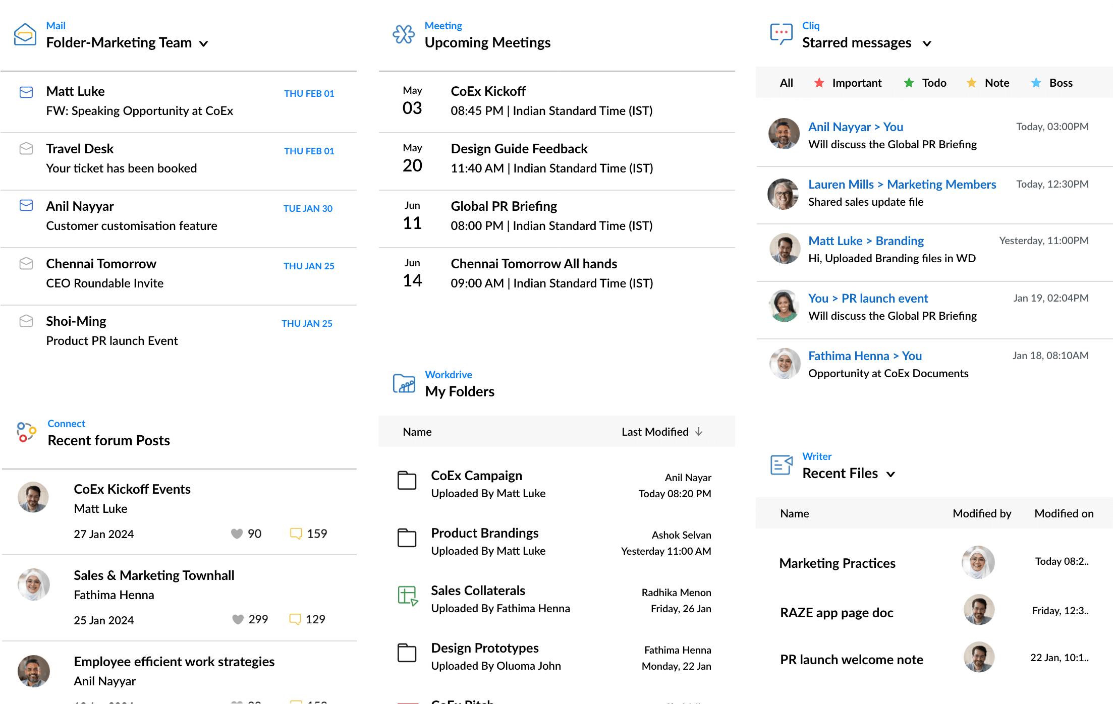 Zoho Docs: Dashboard