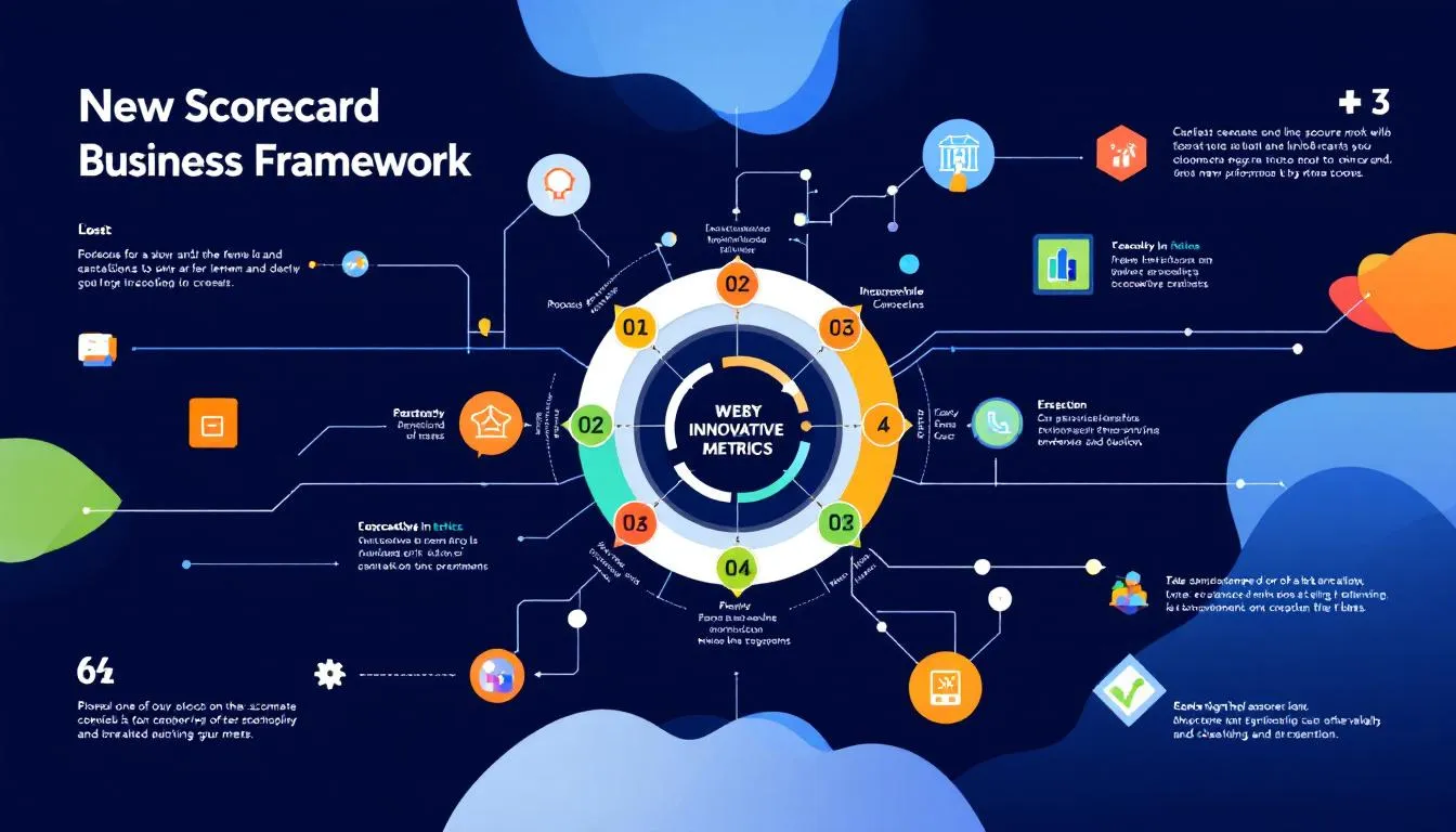 A diagram of the new scorecard framework highlighting its key components.