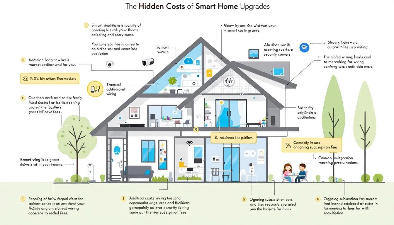 An illustration of hidden costs associated with smart home upgrades in renovations.