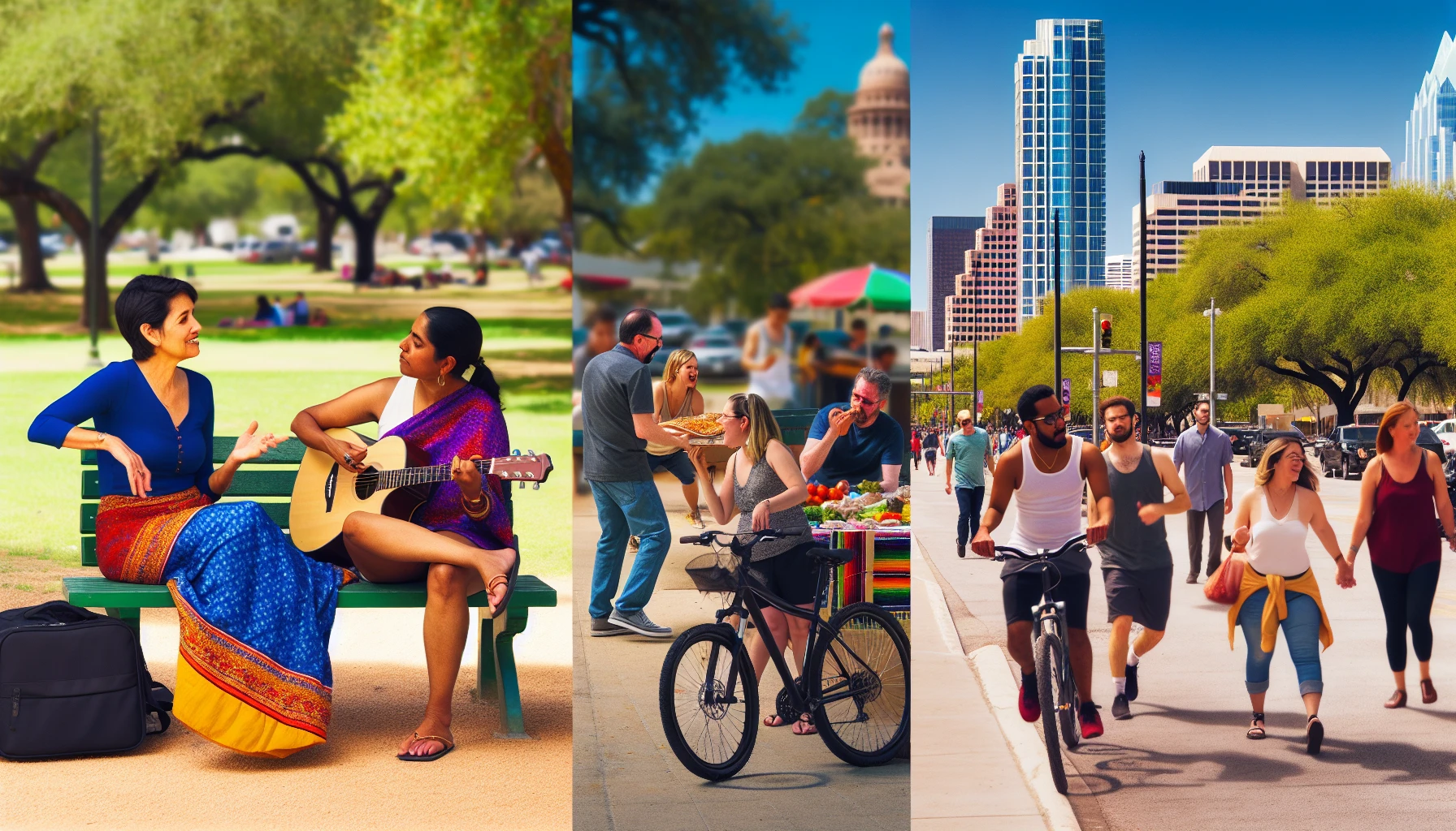 Laid-back vibe in Austin vs diverse population in Houston