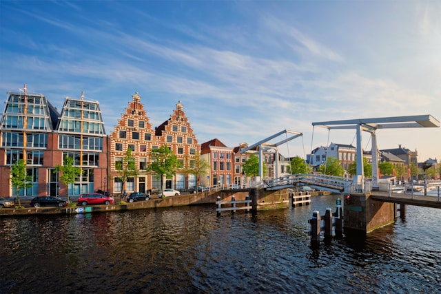 bridge over water in Alkmaar