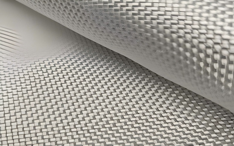 close-up texture of durable polyester fabric demonstrating high tensile strength, moisture-wicking properties, and abrasion resistance