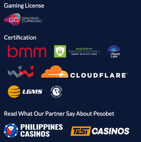 pesobet review, pesobet casino safety and license
