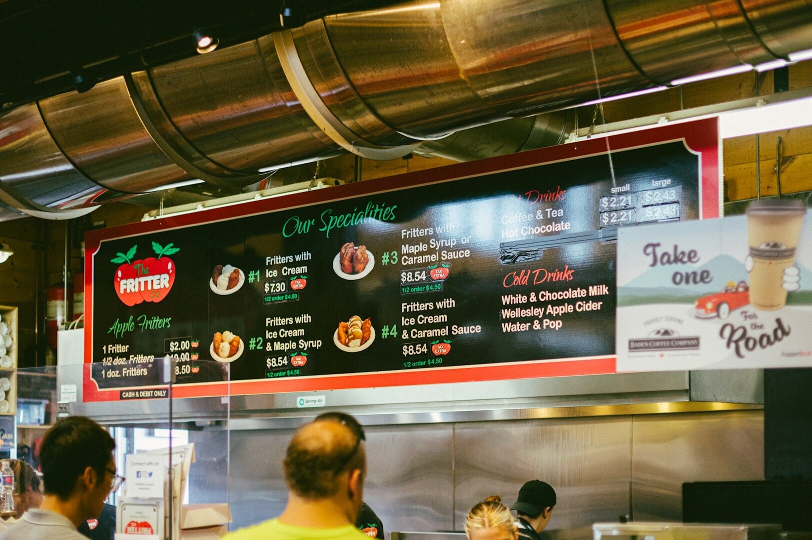 Elegant menu board in a fine dining restaurant featuring a variety of upscale meal choices and beverages.