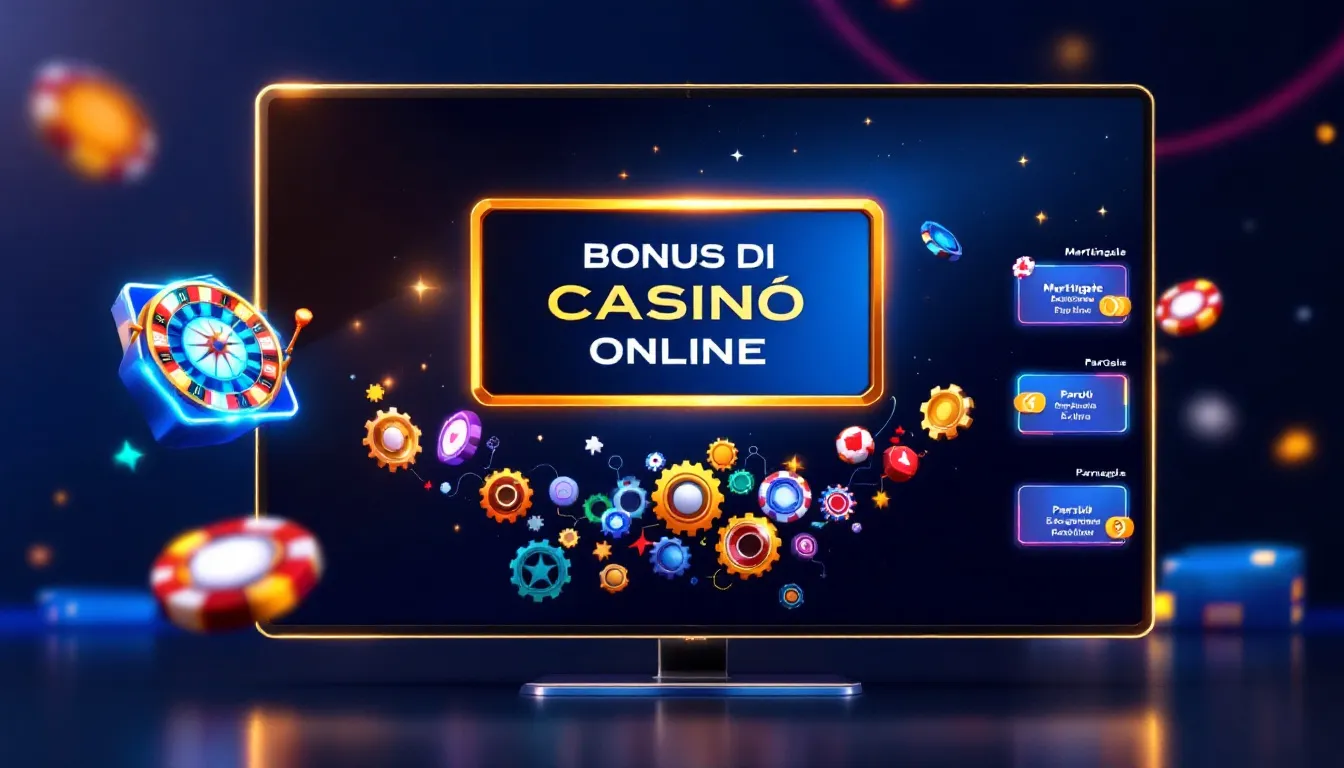 Un bonus di casinò online mostrato su uno schermo di computer.