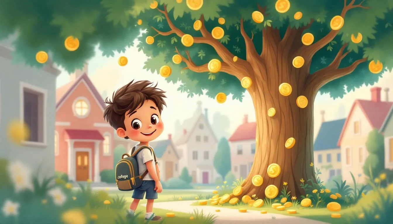 A visual representation of building cash value for college expenses through life insurance.