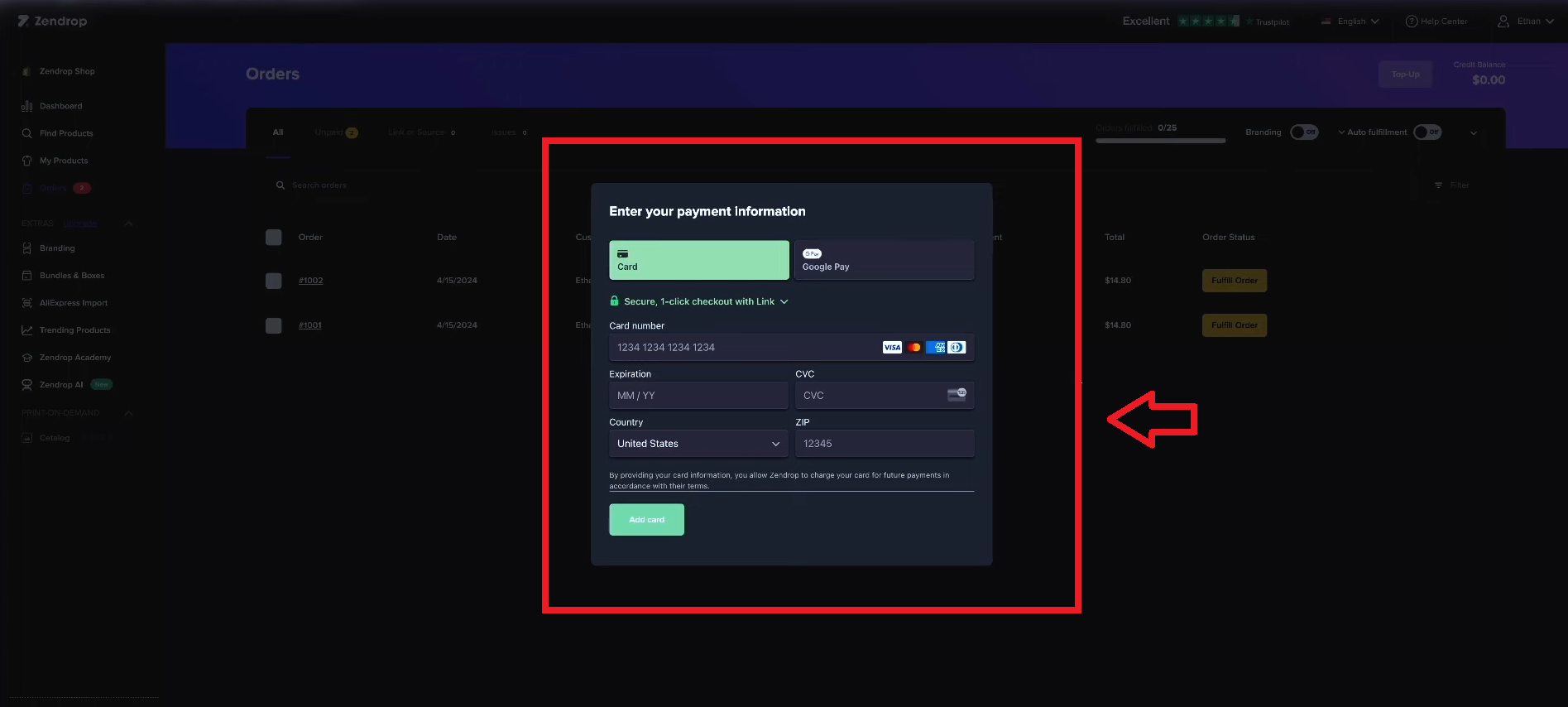 payment process