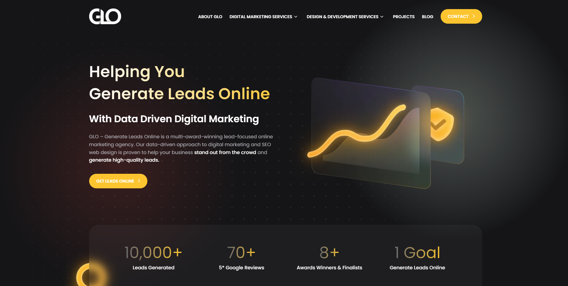 GLO website - Helping you generate leads online with data driven digital marketing