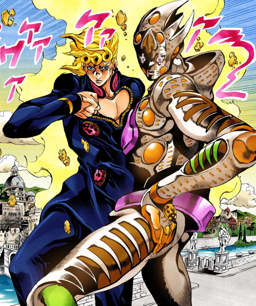 Giorno's Golden Experience Requiem pose from jojo's bizarre adventures