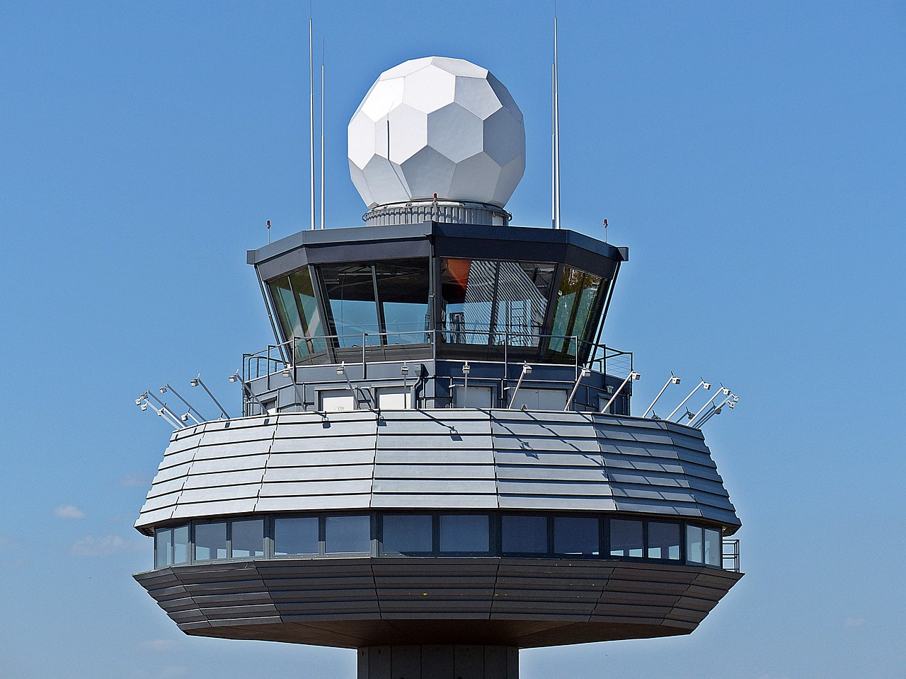 Air traffic control tower.
