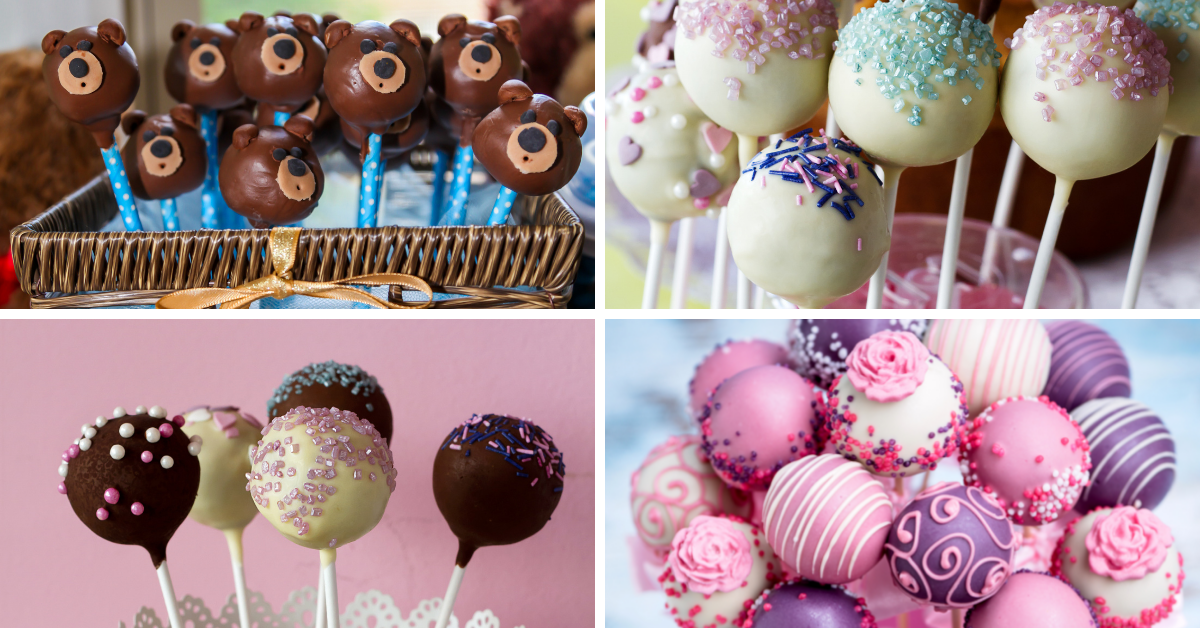 Cake pops for a baby shower can be made in the shapes of animals or just created in fun colors.