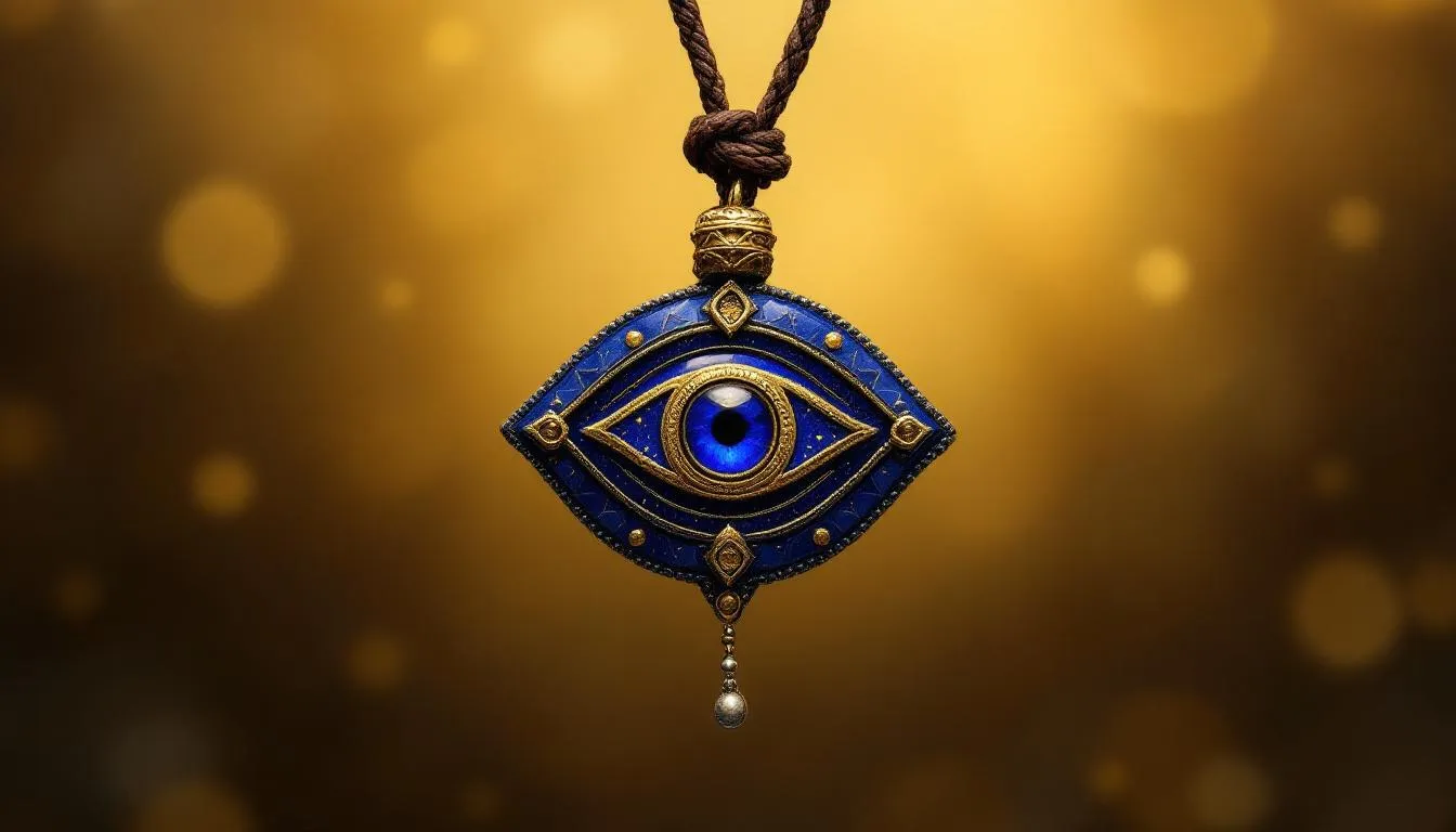 The image showcases a stunning display of an evil eye jewellery collection, featuring intricately designed earrings, rings, and bracelets made with shimmering gemstones and silver. This ancient symbol of protection is beautifully arranged in a jewellery box, emphasizing its significance and meaning in safeguarding the wearer.