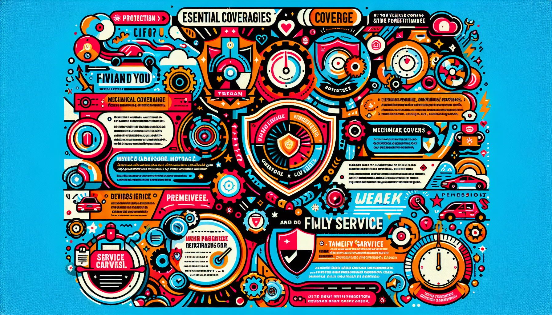 An illustration depicting an overview of CarShield warranties.