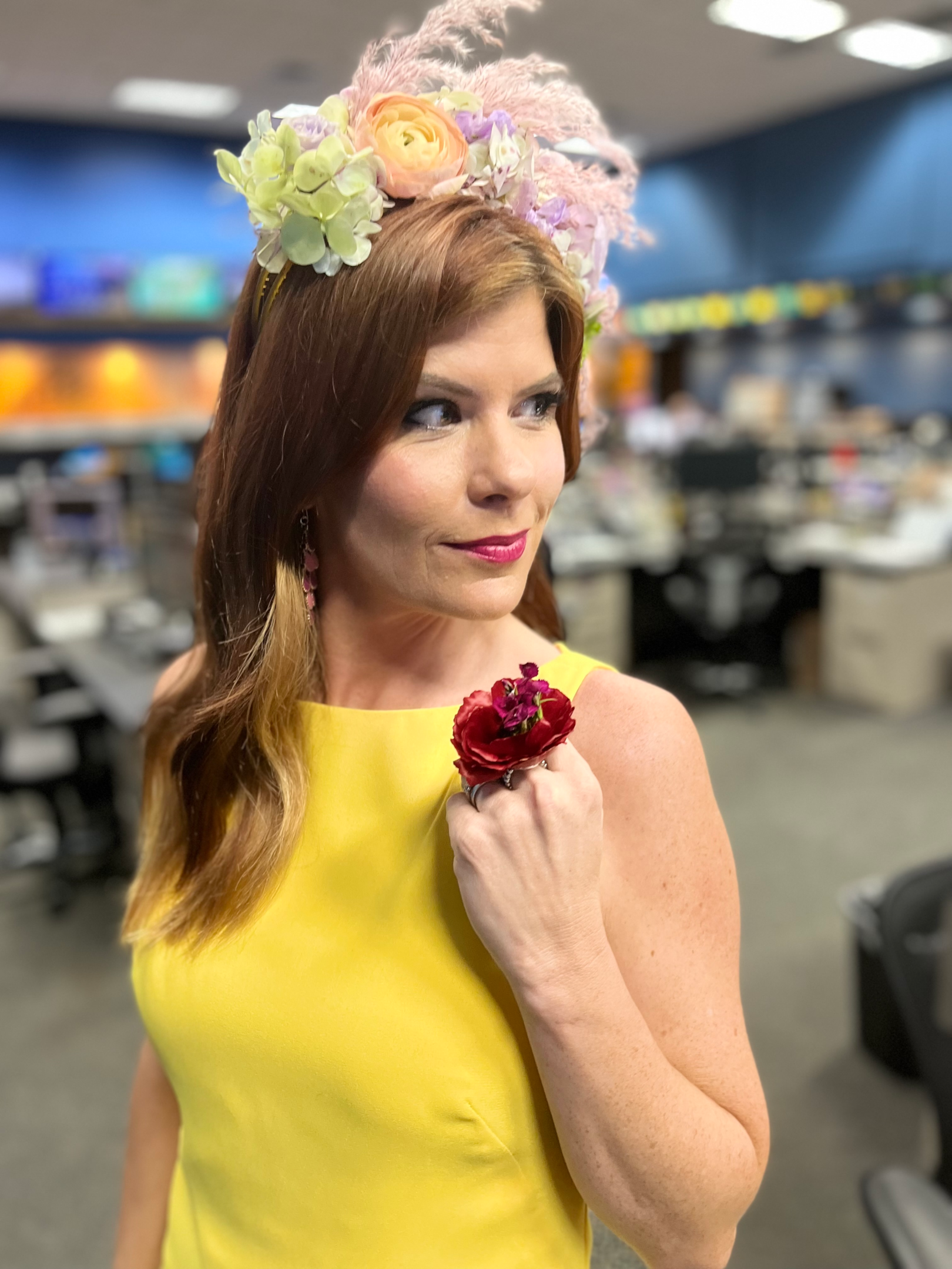 A real flower crown fascinator is the perfect accessory to Churchill Downs
