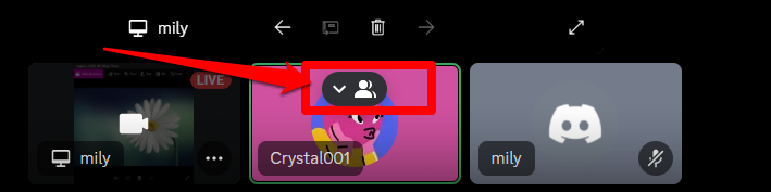 Picture showing the hide members button on the Discord desktop app