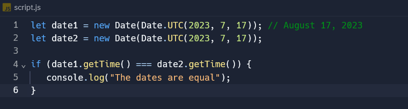 An example to check if dates are equal without pitfalls