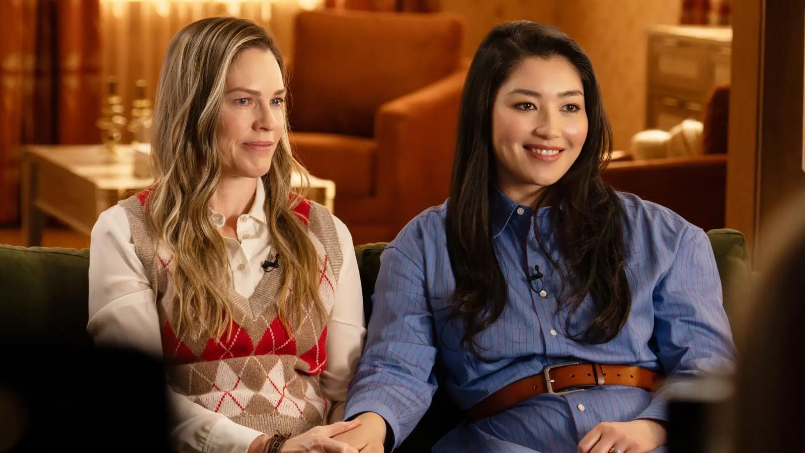 Hilary Swank as Melissa and Jaylee Hamidi as Alex in Yellowjackets Season 4