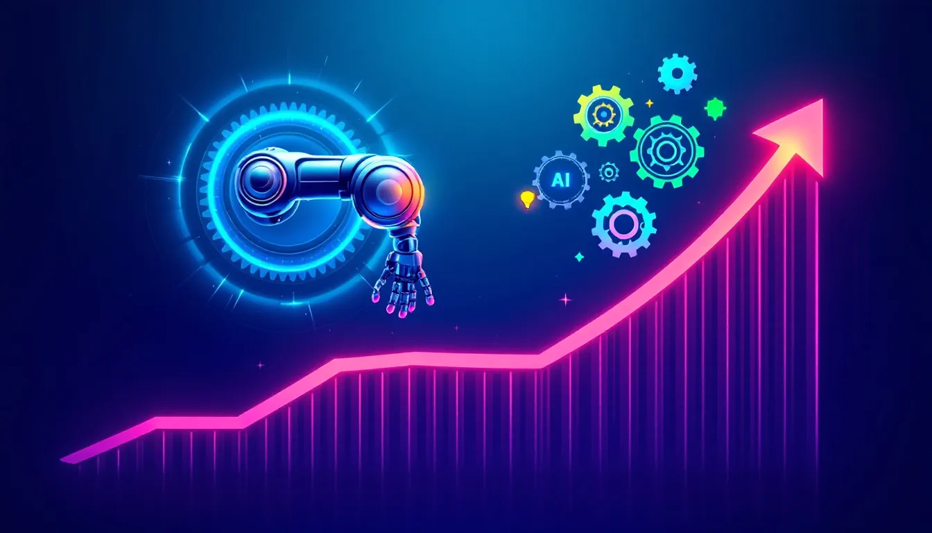 An infographic depicting how AI tools enhance business operations and automate processes.