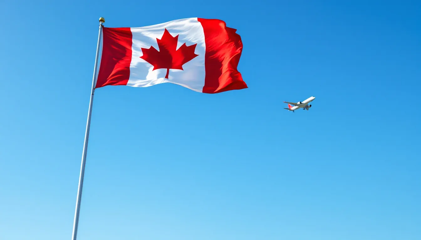 Dummy ticket for Canada visitor visa illustration