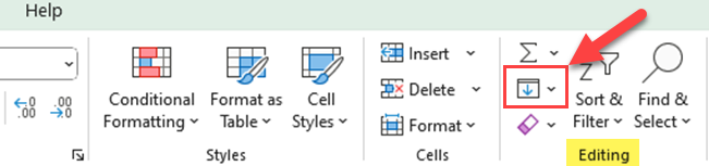 Excel Fill Options 