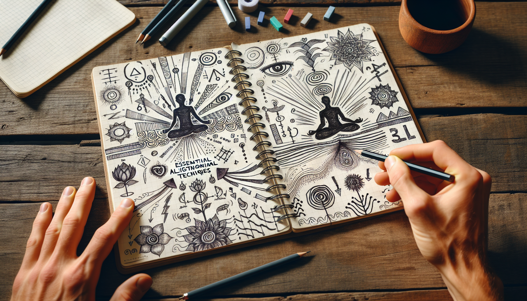 Personalized alignment plan on a notebook with essential techniques