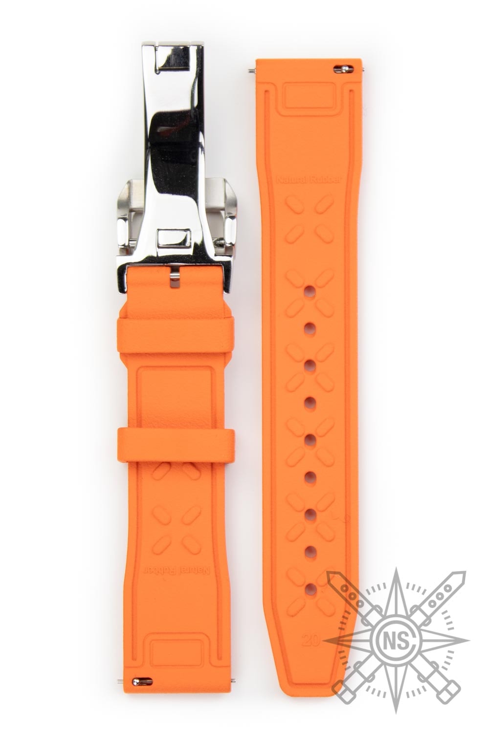 A person changing a watch strap effortlessly using a quick release mechanism.