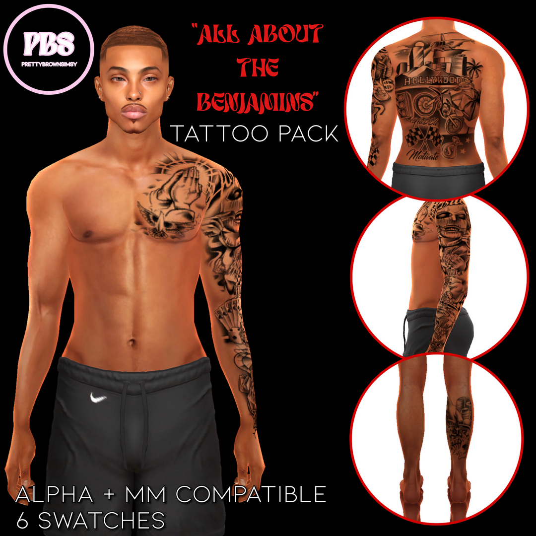 "All About the Benjamins" Male Tattoo Pack 001