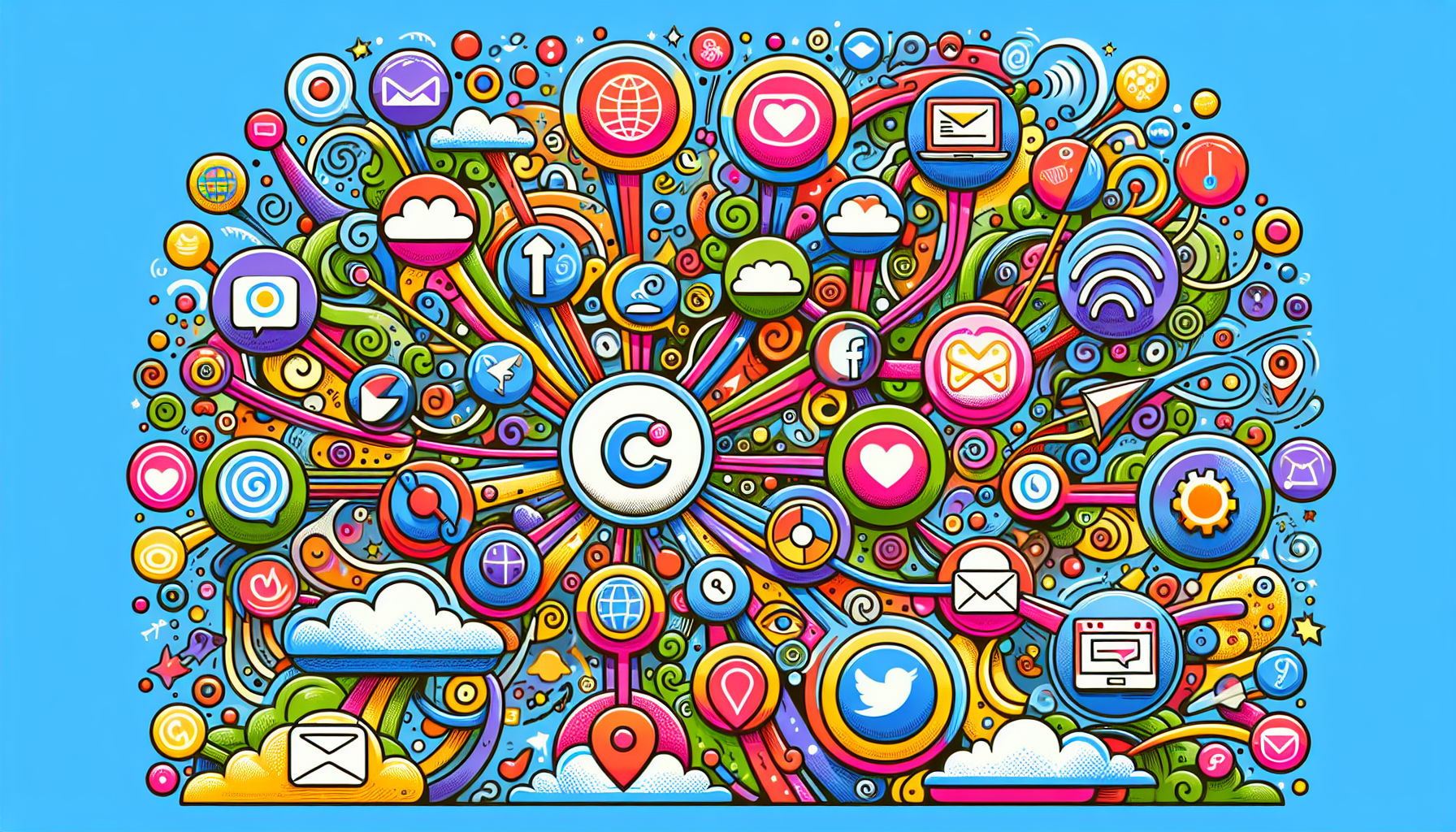 An illustration depicting integration with marketing channels for WooCommerce.