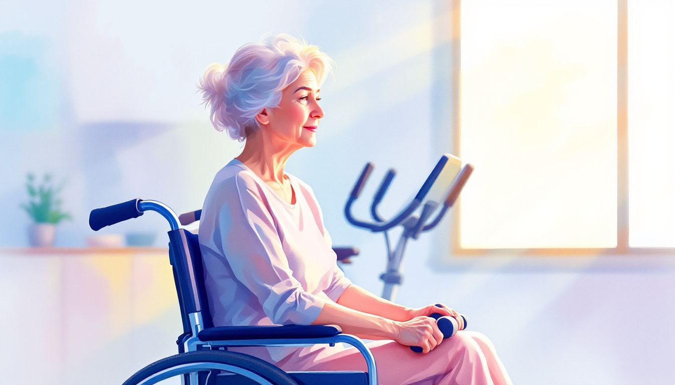 A stroke survivor showing signs of recovery through physical therapy exercises.