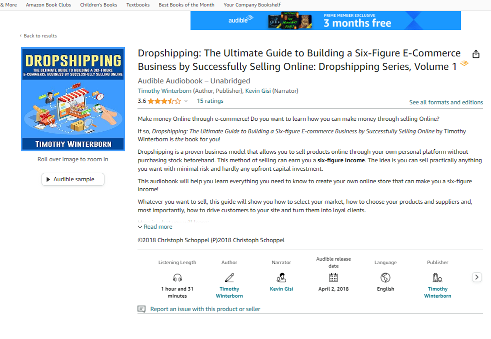  Dropshipping: The Ultimate Guide to Building a Six-Figure eCommerce Business by Timothy Winterborn