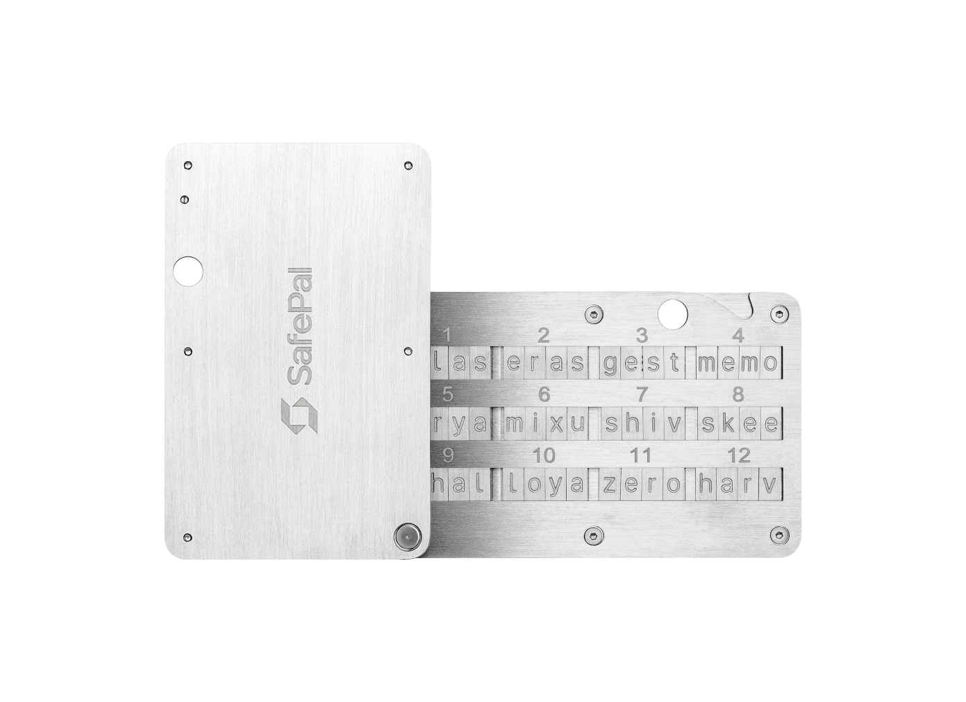 Budget-friendly seed phrase storage options including a SafePal Cypher.