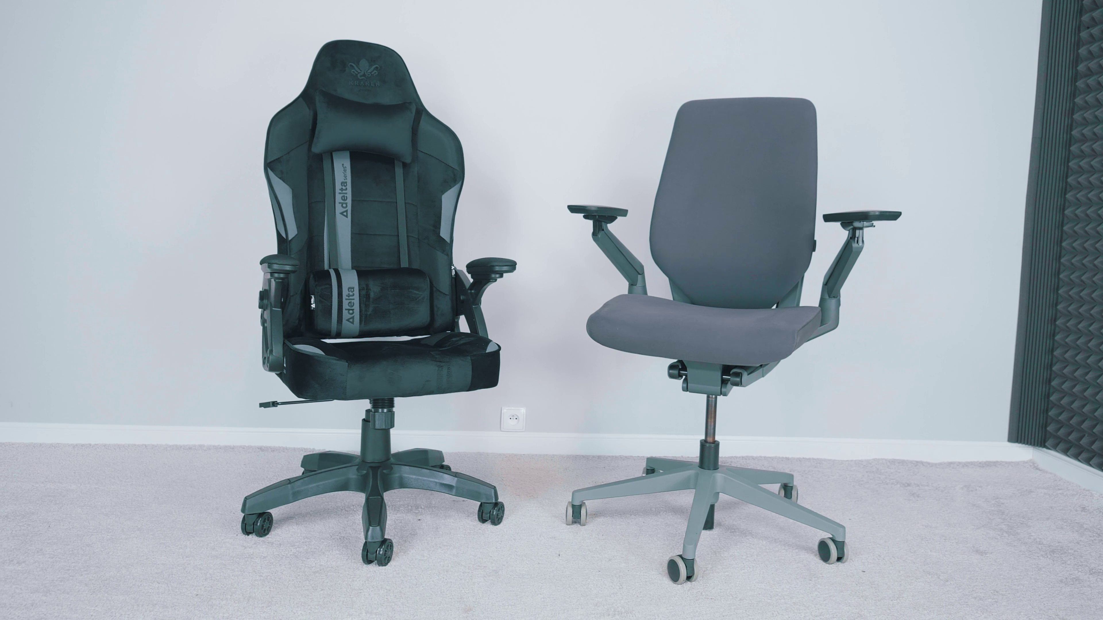 Fotel gamingowy czy fotel ergonomiczny? Kompleksowe porównanie dla wymagających użytkowników 1 Porównanie wizualne krzesło gamingowe vs krzesło ergonomiczne. Źródło: Brastech