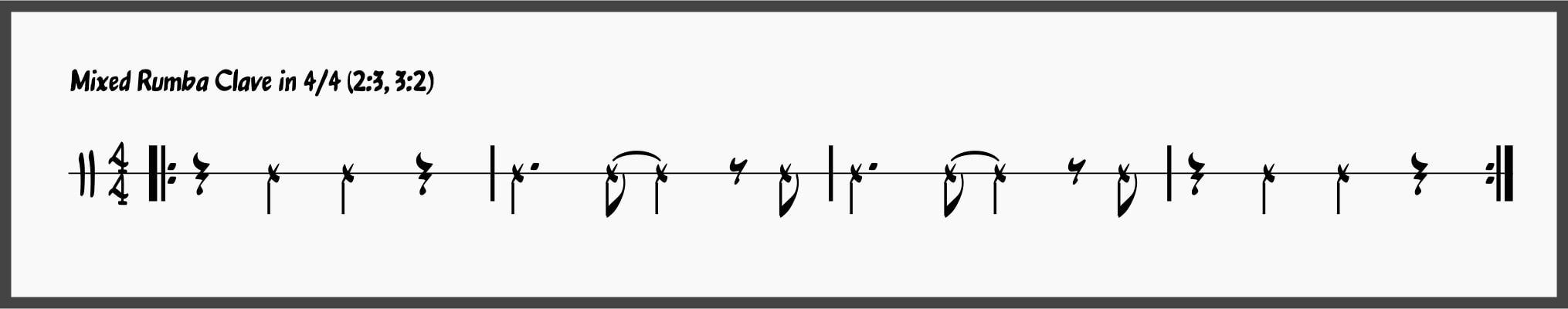 What Is Clave Rhythm in Jazz Music? 16 Mixed Rumba Clave (2:3; 3:2)