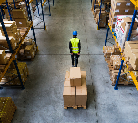 A warehouse worker should wear safety boots