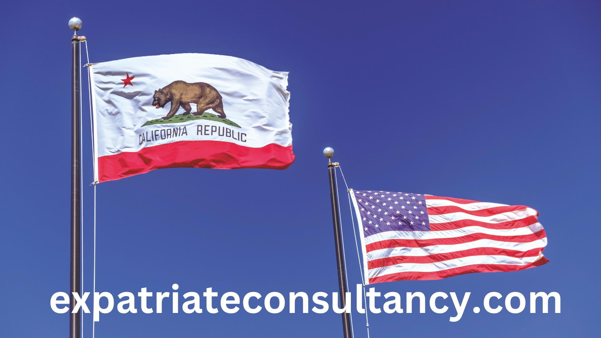 Flags of California and the USA
